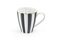Black and White Scallop 13oz Fine Porcelain Mug