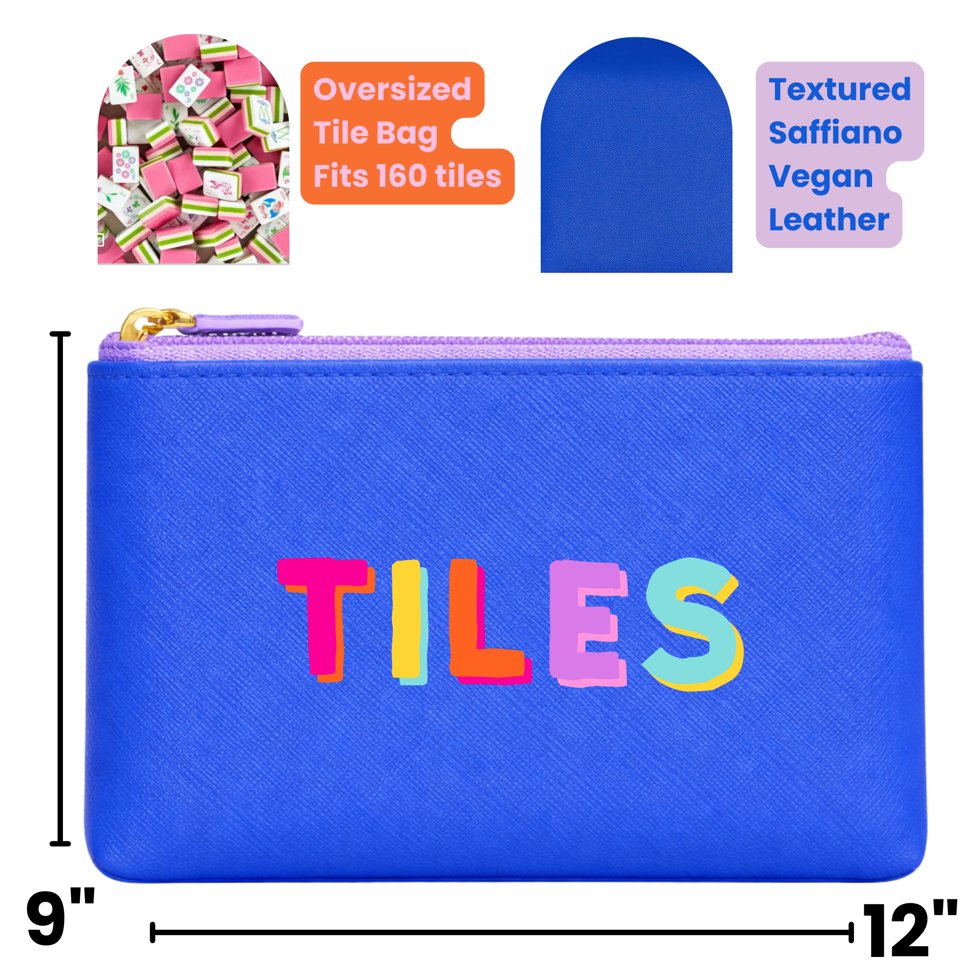 Mahjong Tile Storage Bag Mahjong Gift | Blue or Green