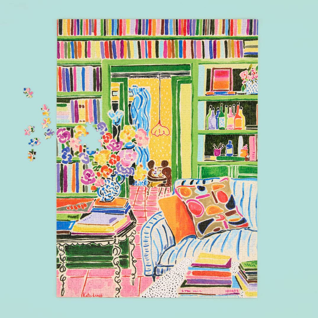 Books & Bouquets 1000 Piece Puzzle, Gift for Her