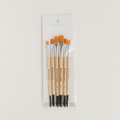 Flat Tip Watercolor Brush Set -- 6 piece
