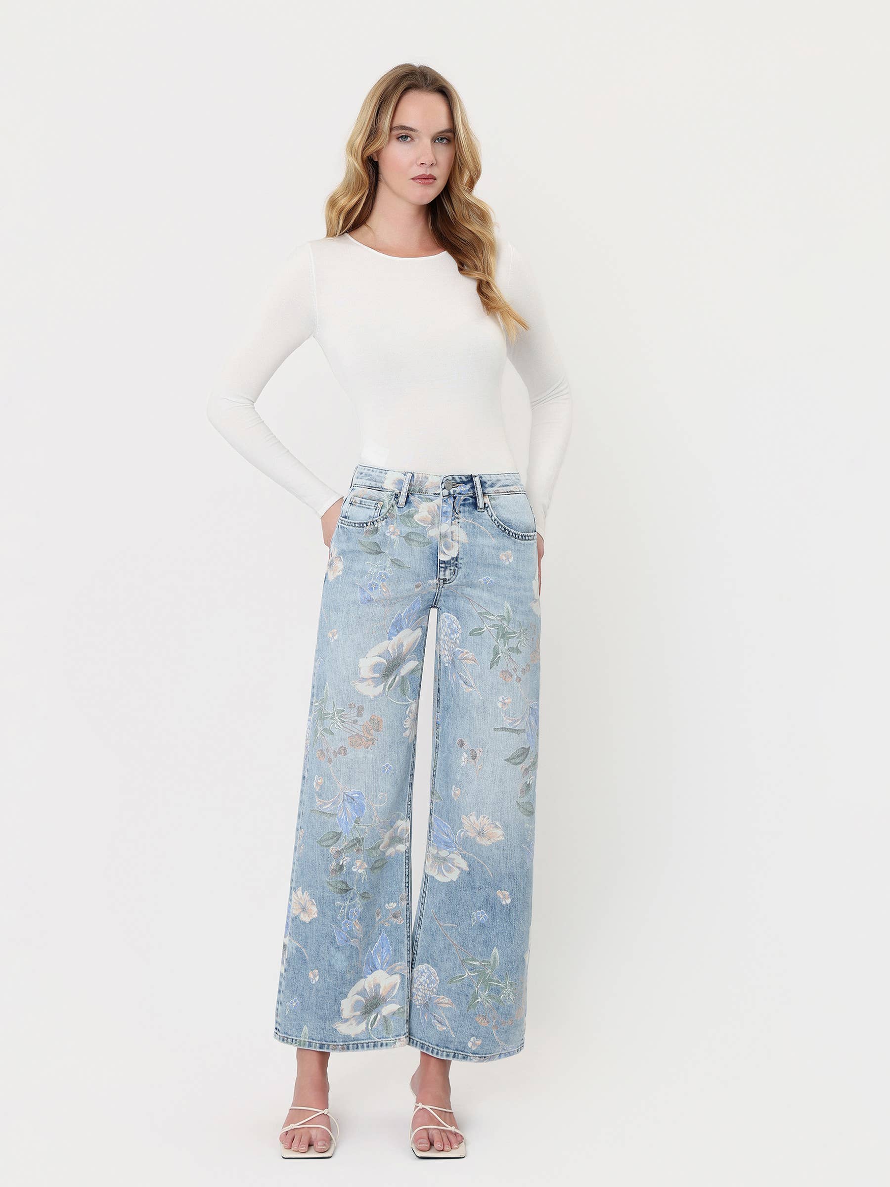 Super High Rise Floral Extreme Vintage Flare