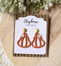 Cutout Pumpkin Fall Earrings 