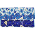 Blue Floral Beaded Clutch