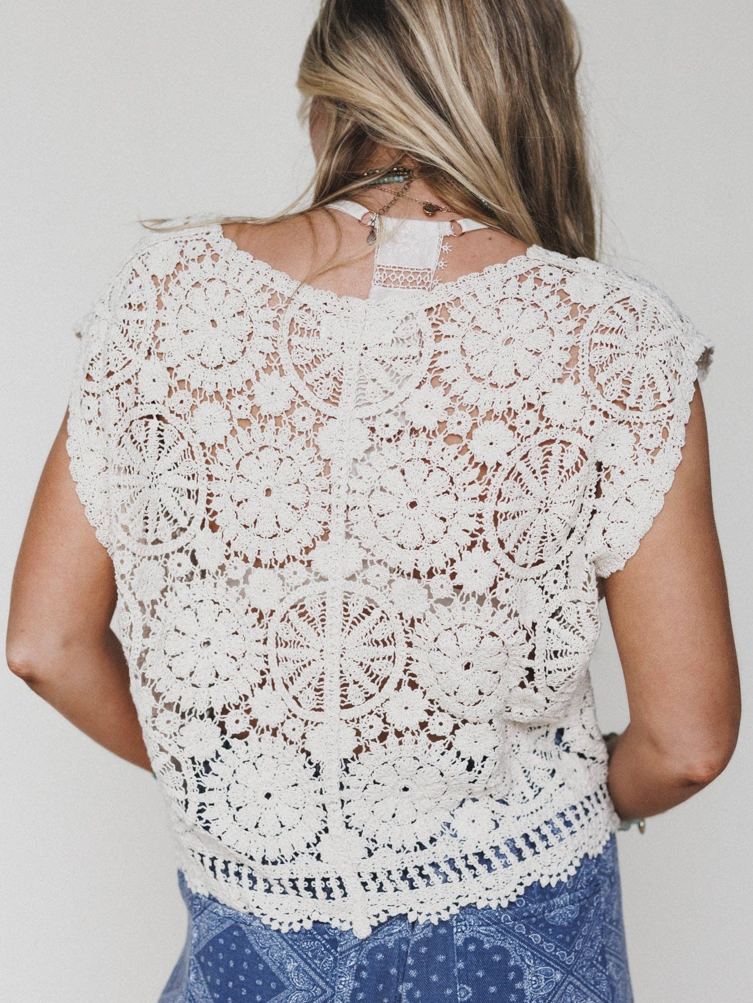 Morning Light Crochet Top - Natural