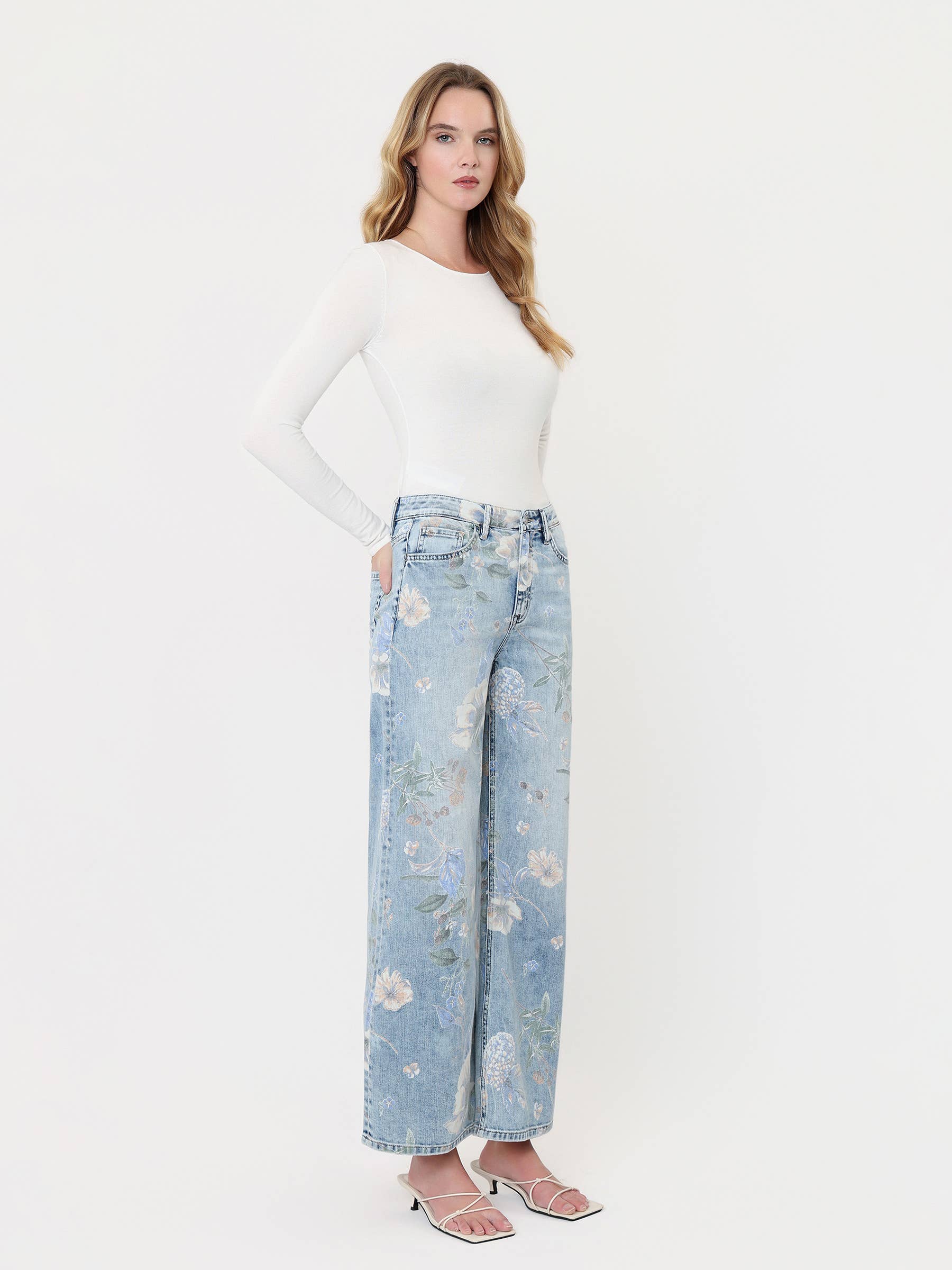 Super High Rise Floral Extreme Vintage Flare