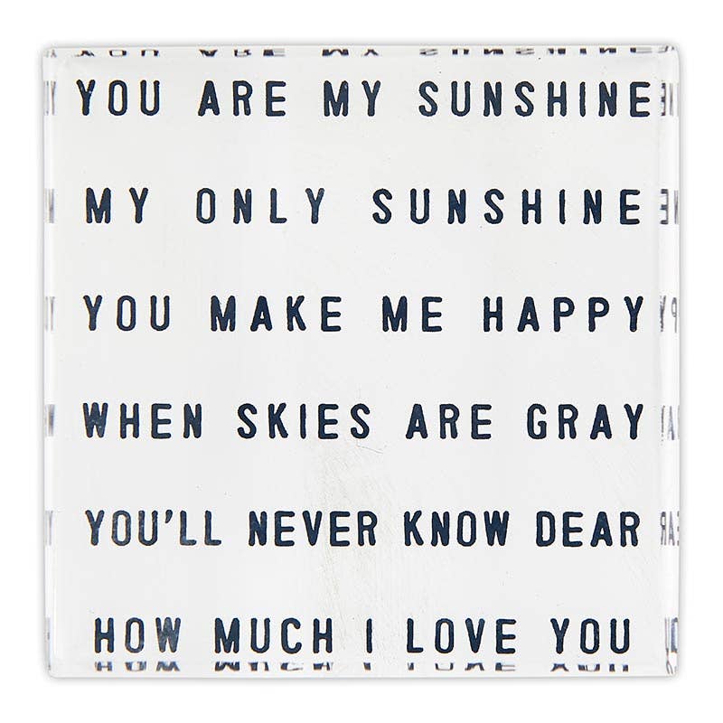 Lucite Block - You Are My Sunshine
