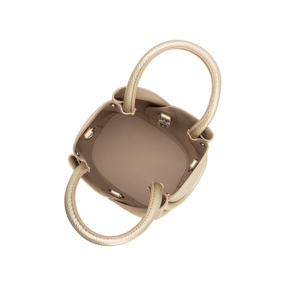 Tulip Mini Metallic Gold Vegan Bag