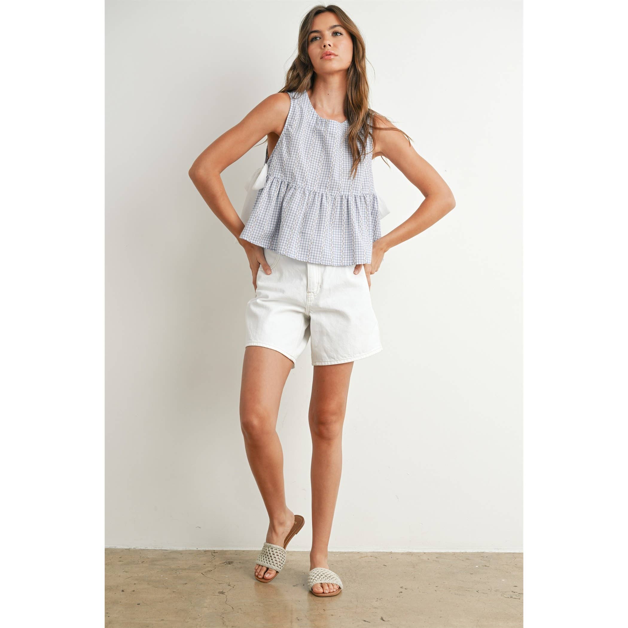 Sky Meadow Peplum Top