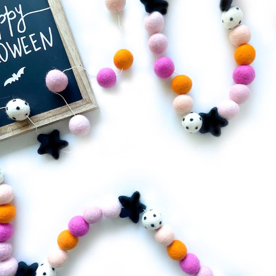 Pink & Spooky Halloween Eco Garlands/Ornaments
