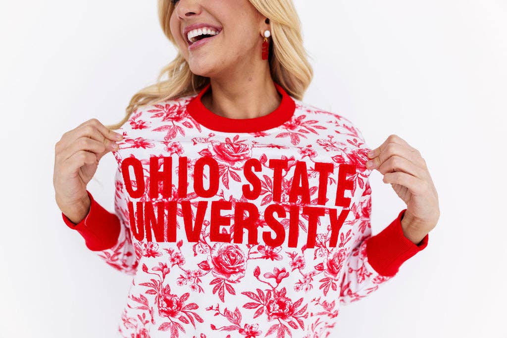 Ohio State Floral Toile Sweatshirt
