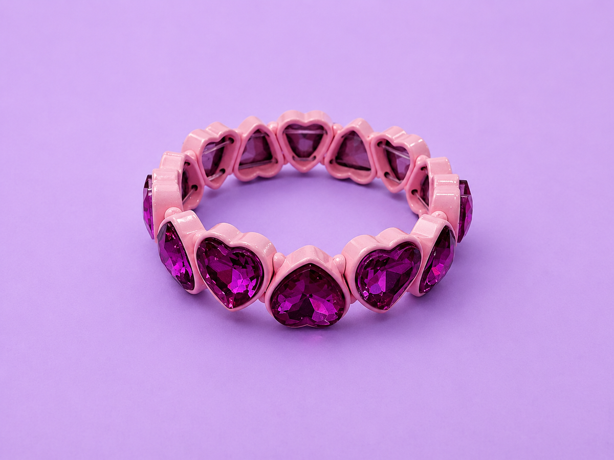 Enamel Stretch Bracelet - Assorted Styles - Love