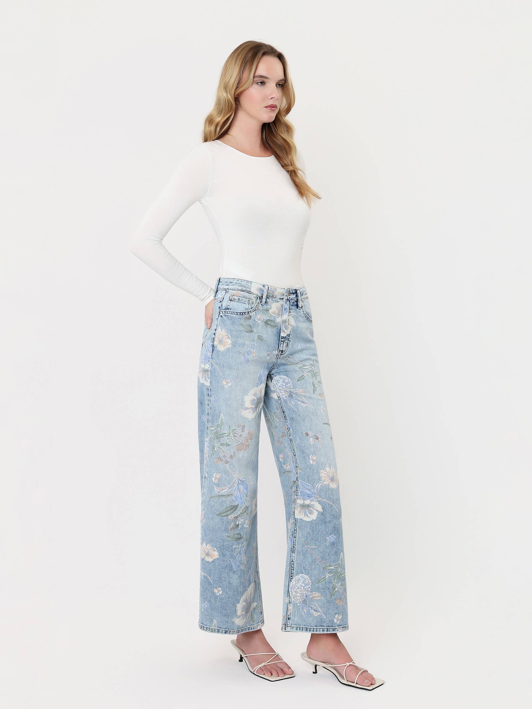 Super High Rise Floral Extreme Vintage Flare