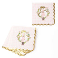 Sugarplum Gingham Paper Beverage Napkins, 16pk