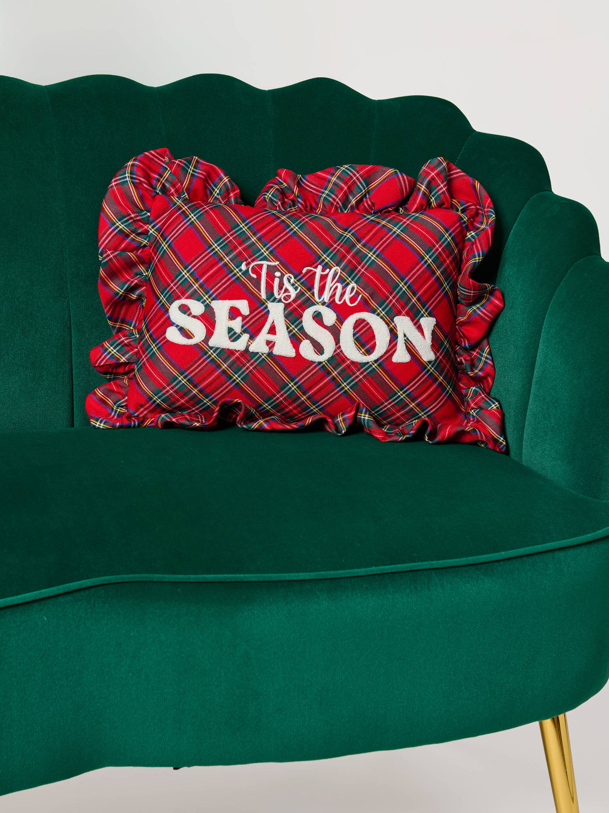 Tis The Season Plaid Pillow