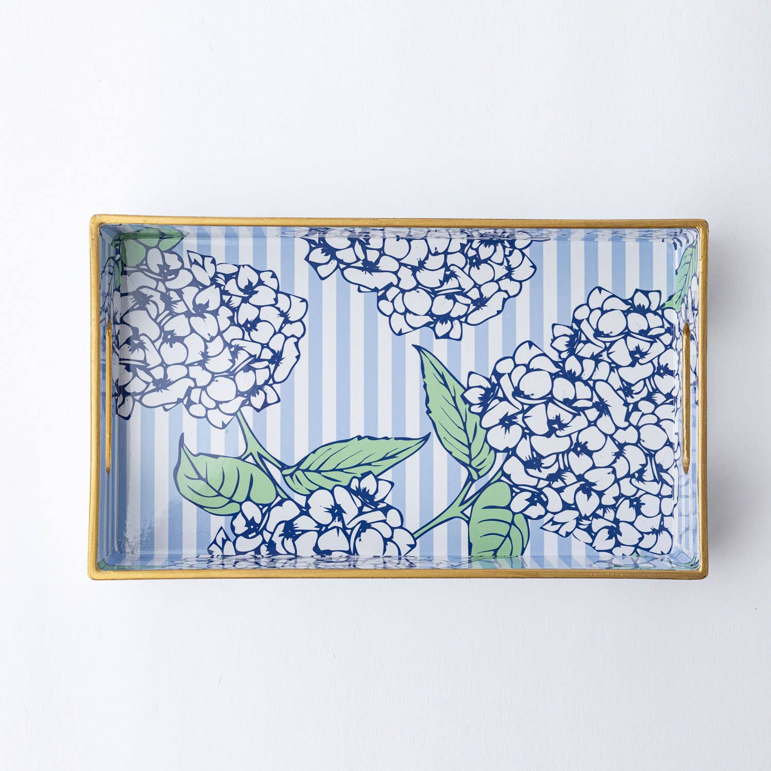 Hydrangea Stem Print Decorative Resin Vanity Tray
