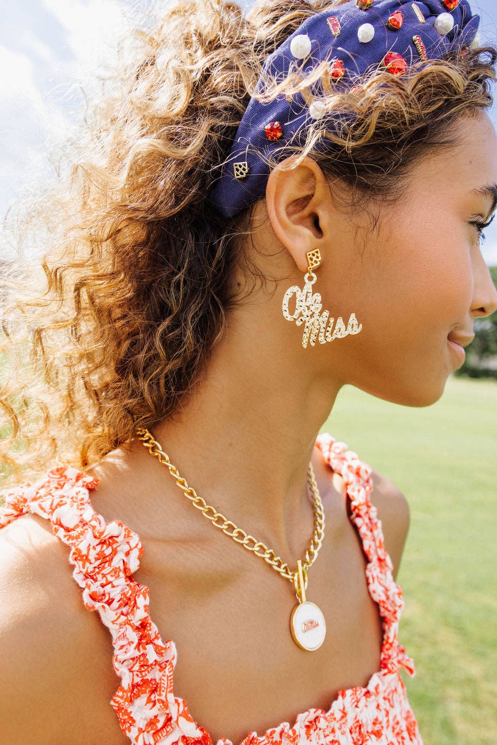 Ole Miss Logo  Necklace