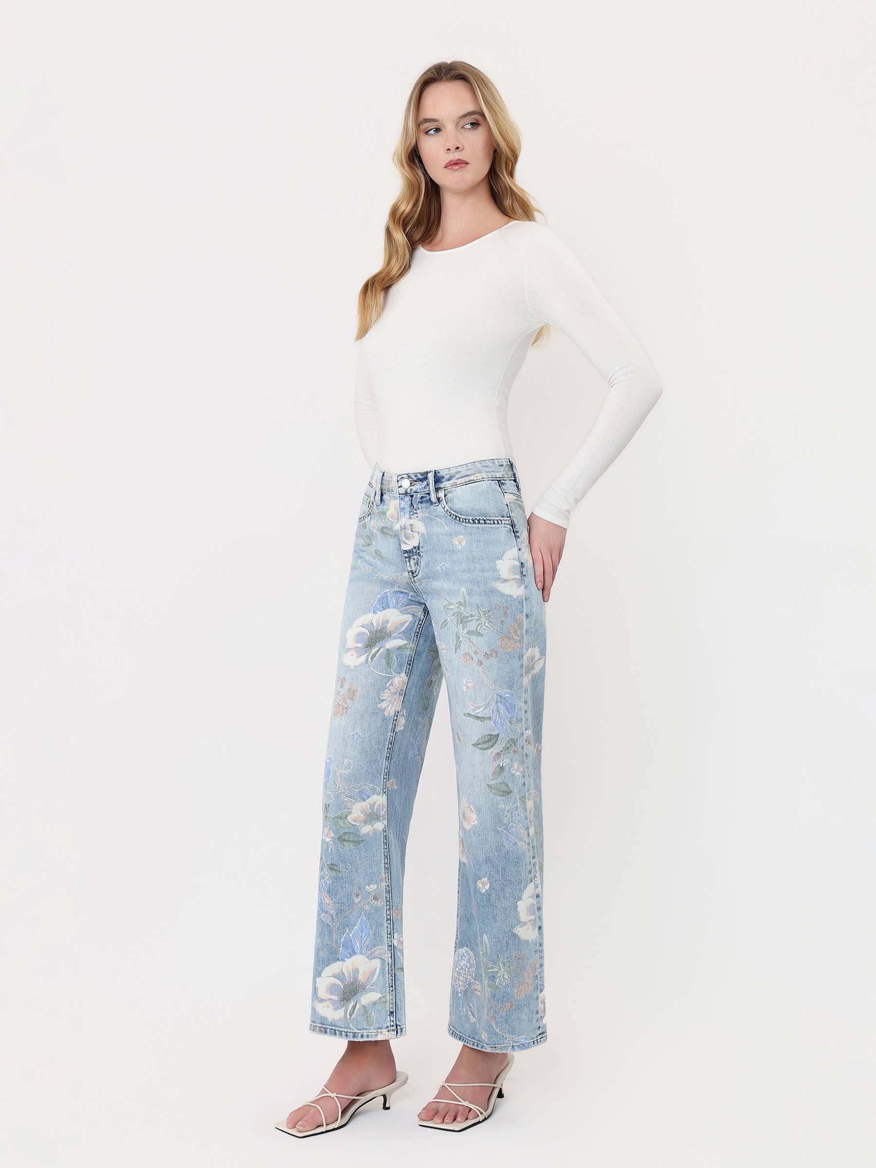 Super High Rise Floral Extreme Vintage Flare