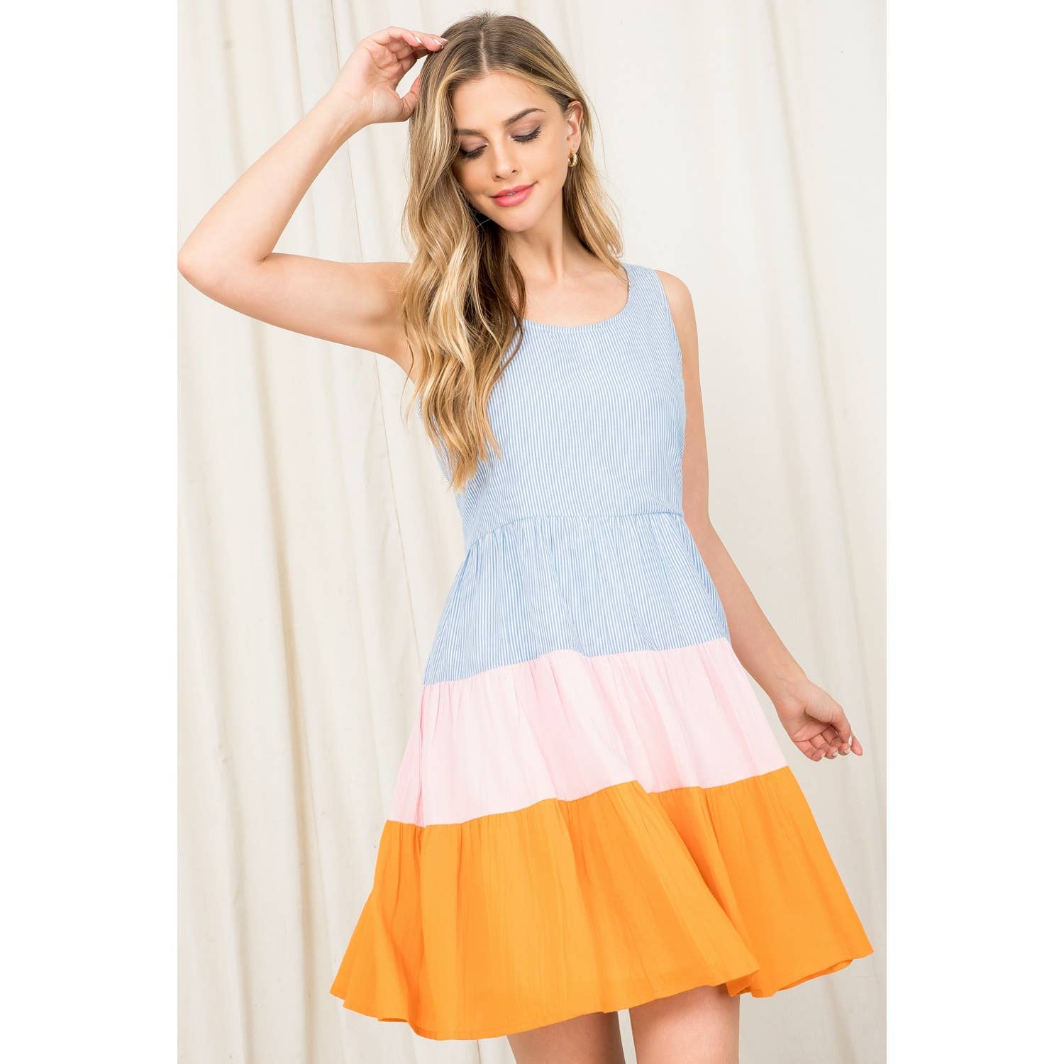 Stripe Tiered Tank Dress