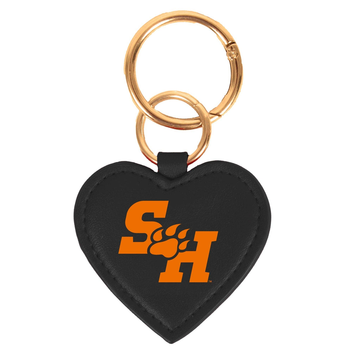 Sam Houston State Bearkats Heart Bag Charm/ Key Ring