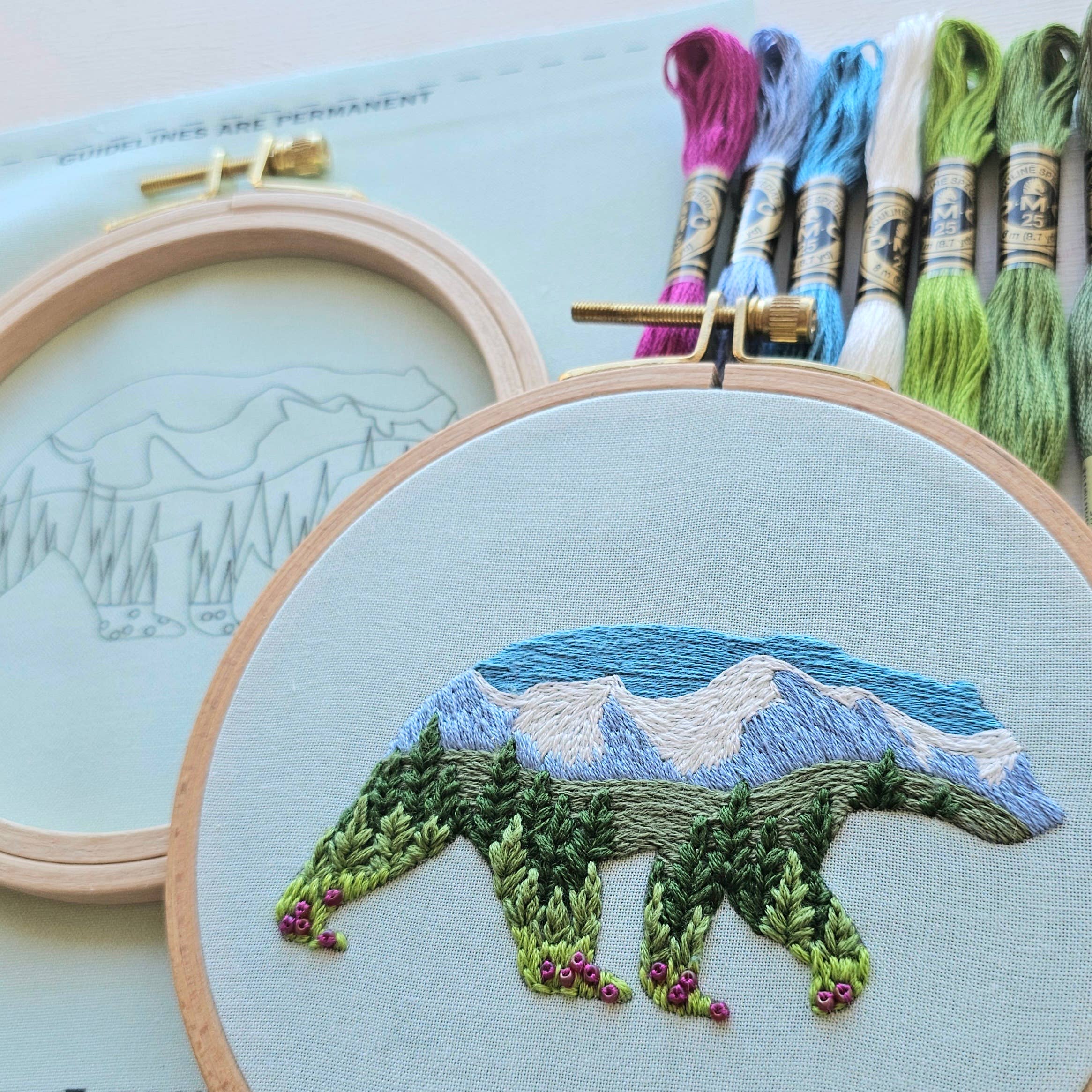 Mountain Bear Embroidery Kit
