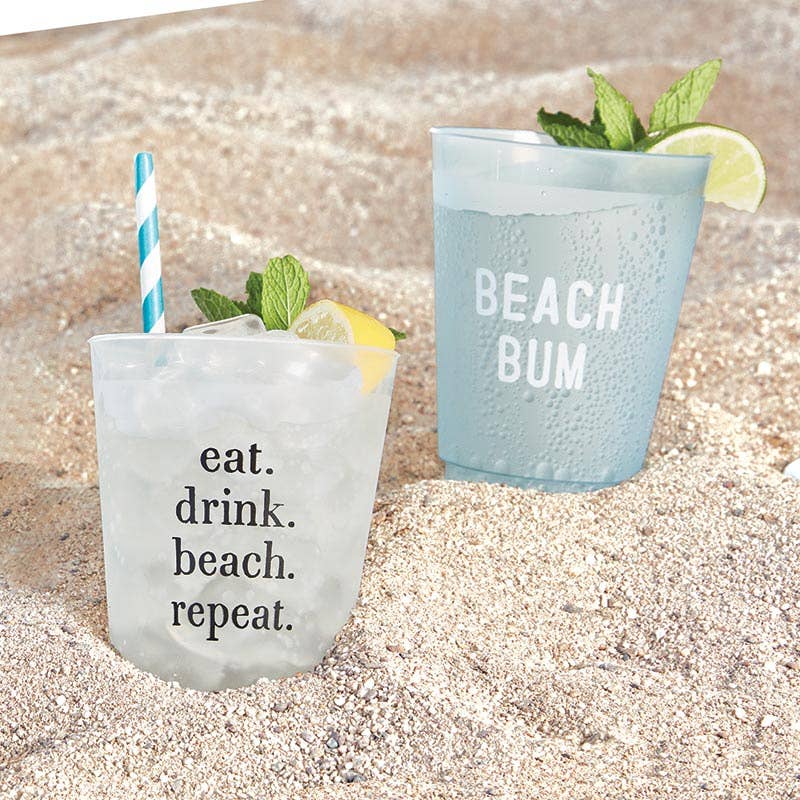 Eat. Drink. Beach. Repeat. Frost Cups