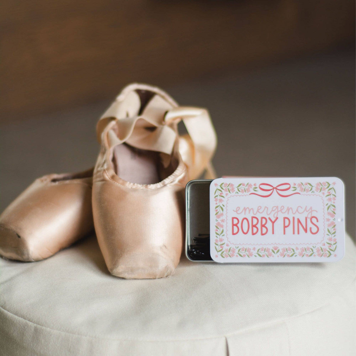 Emergency Bobby Pins Travel Tin with 60 Hair Pins