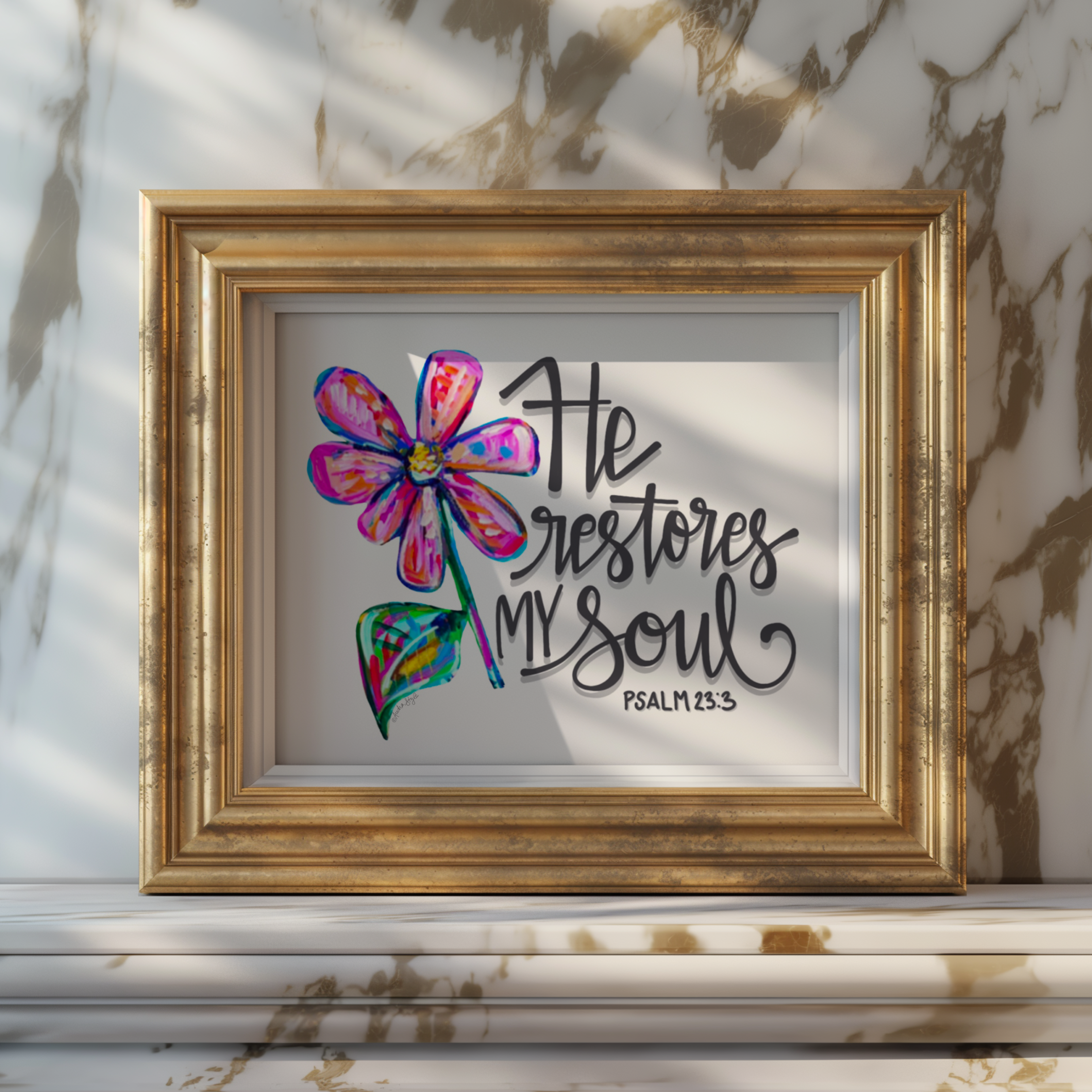 He Restores My Soul Print