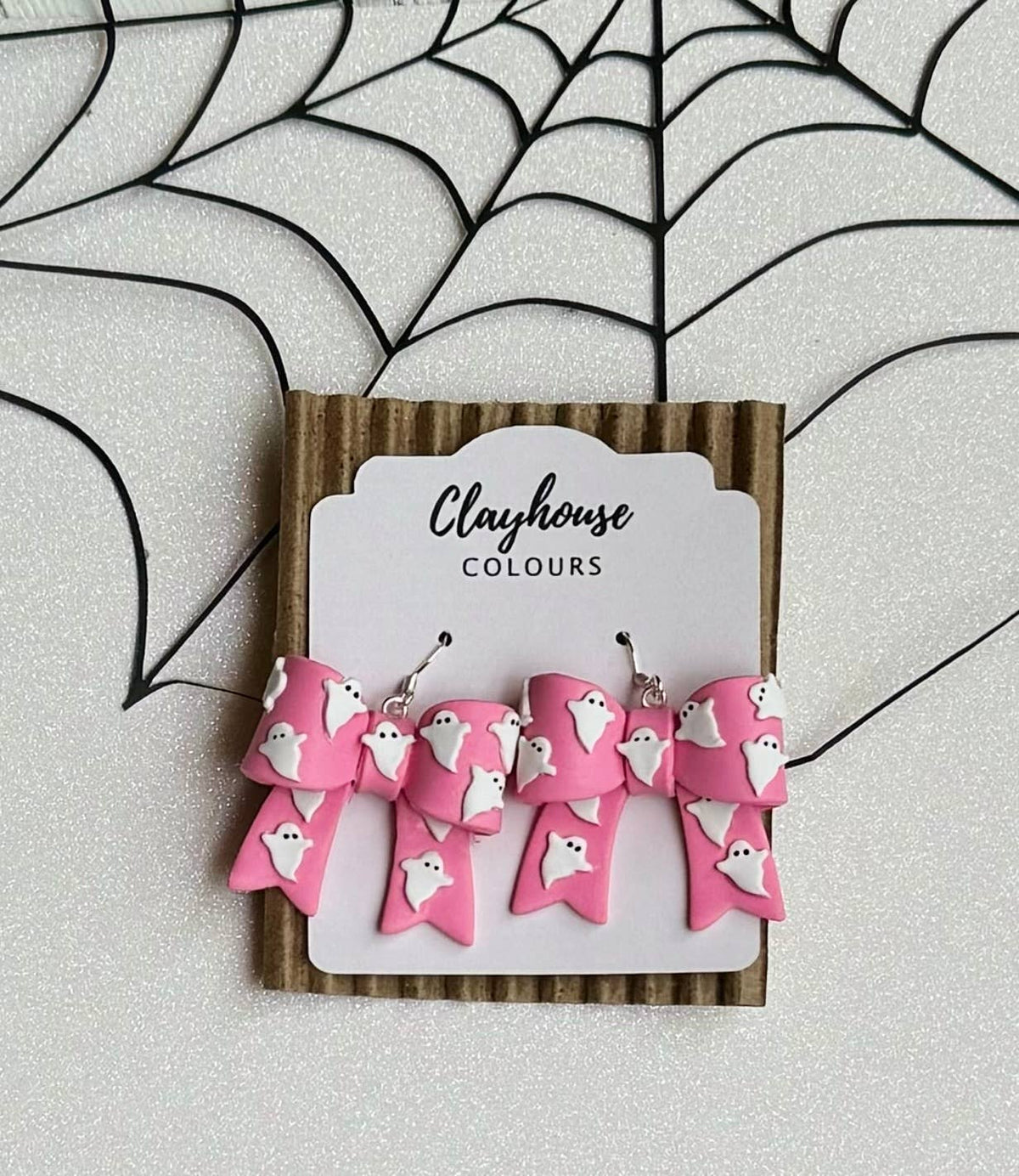 Pink Halloween Earrings 