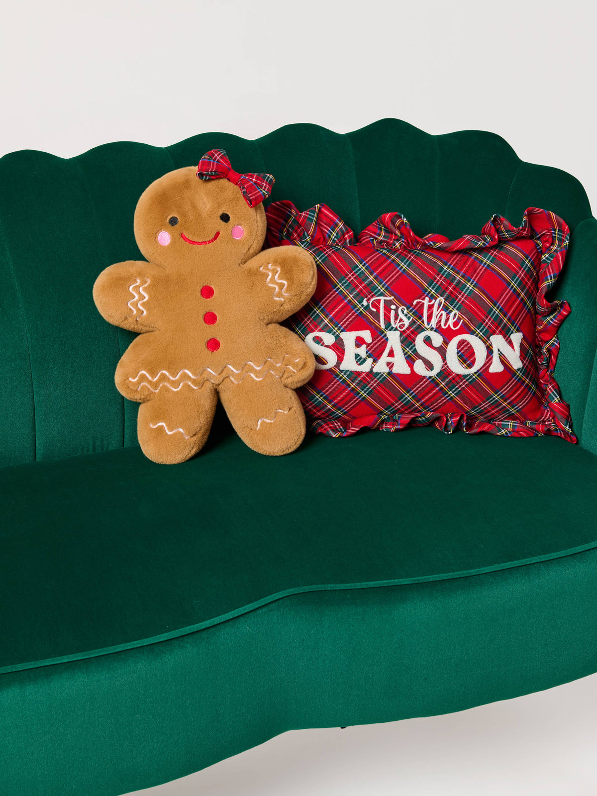 Tis The Season Plaid Pillow