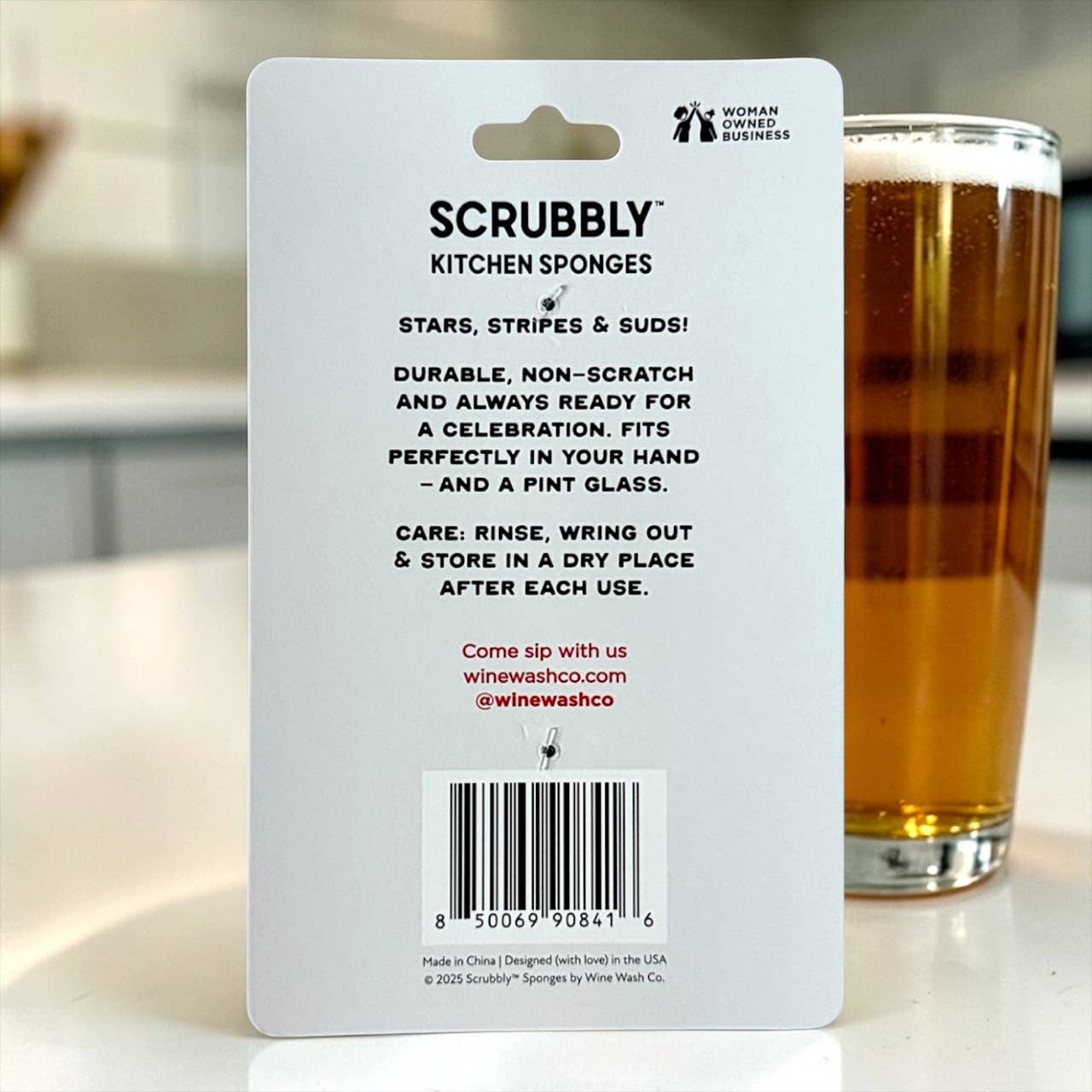 Beer Scrubbly - Patriotic Red