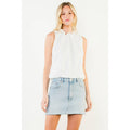 Sleeveless Tie Neck Ruffle Top