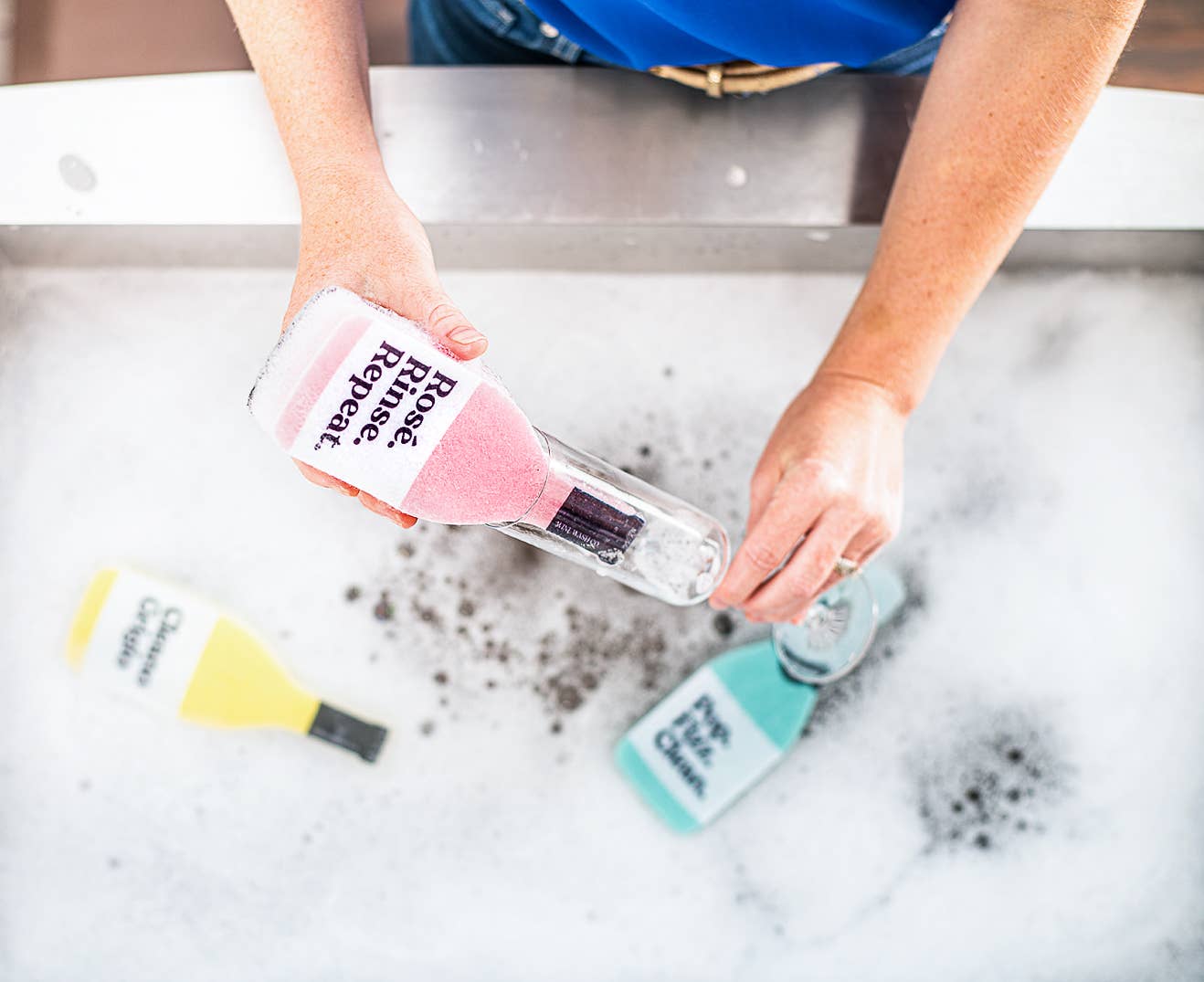Scrubbly™ Kitchen Sponge: Rosé Rinse Repeat