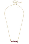 Texas A&M Aggies Slogan Necklace in Maroon/Shiny Gold