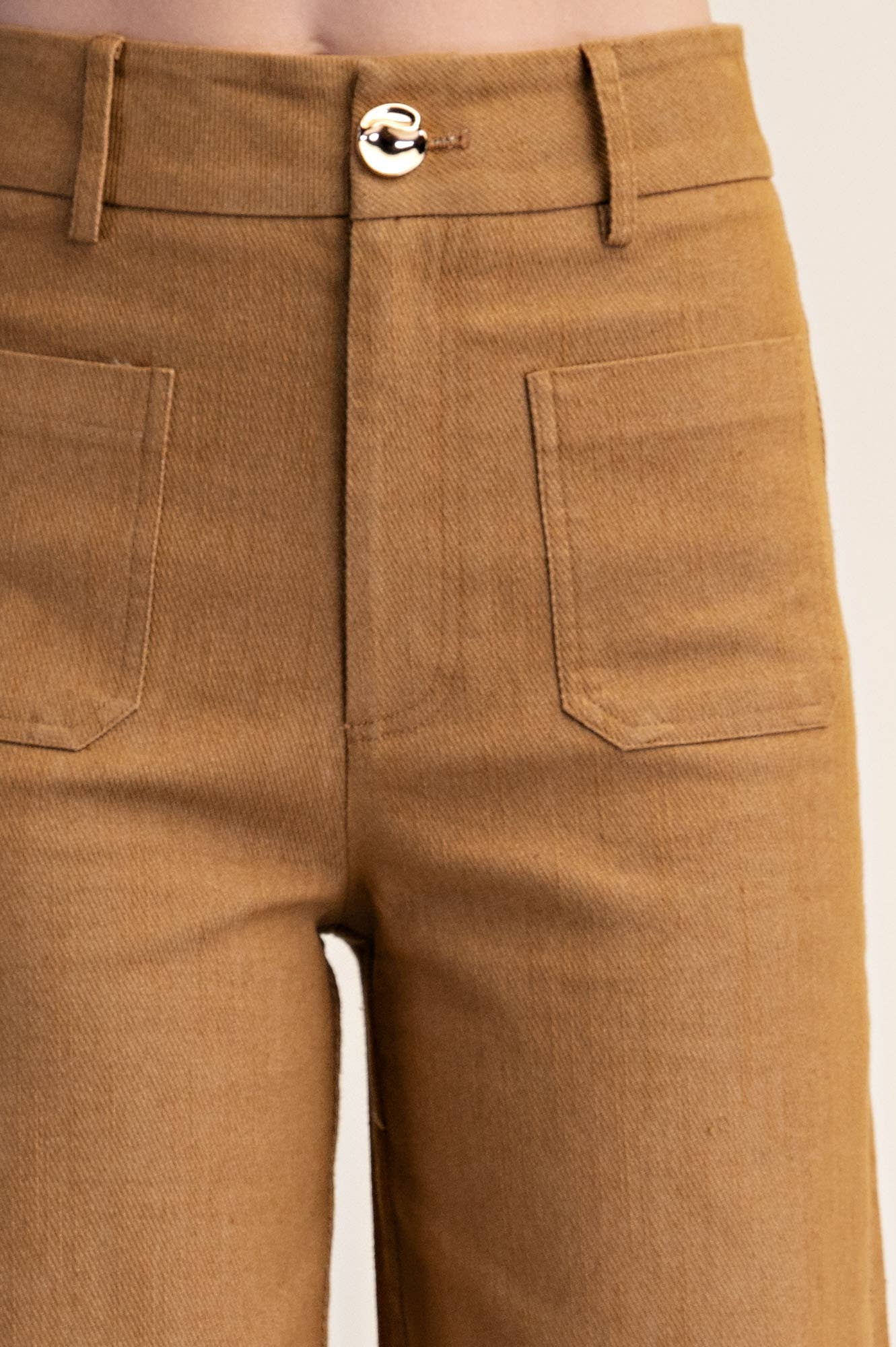 Stretchy Jeans High Rise Front Pocket Wide Leg
