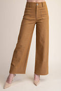 Stretchy Jeans High Rise Front Pocket Wide Leg
