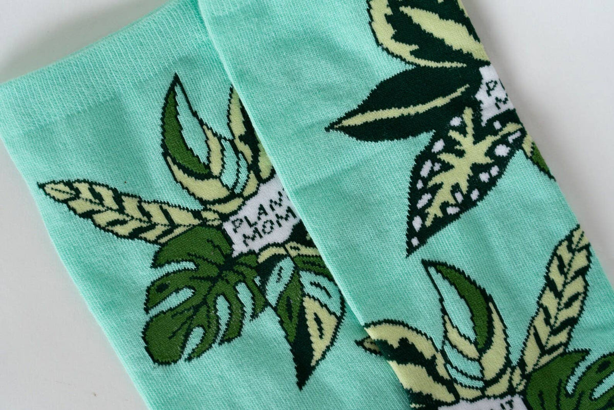 Plant Lover Cotton Crew Socks, Plant Gifts