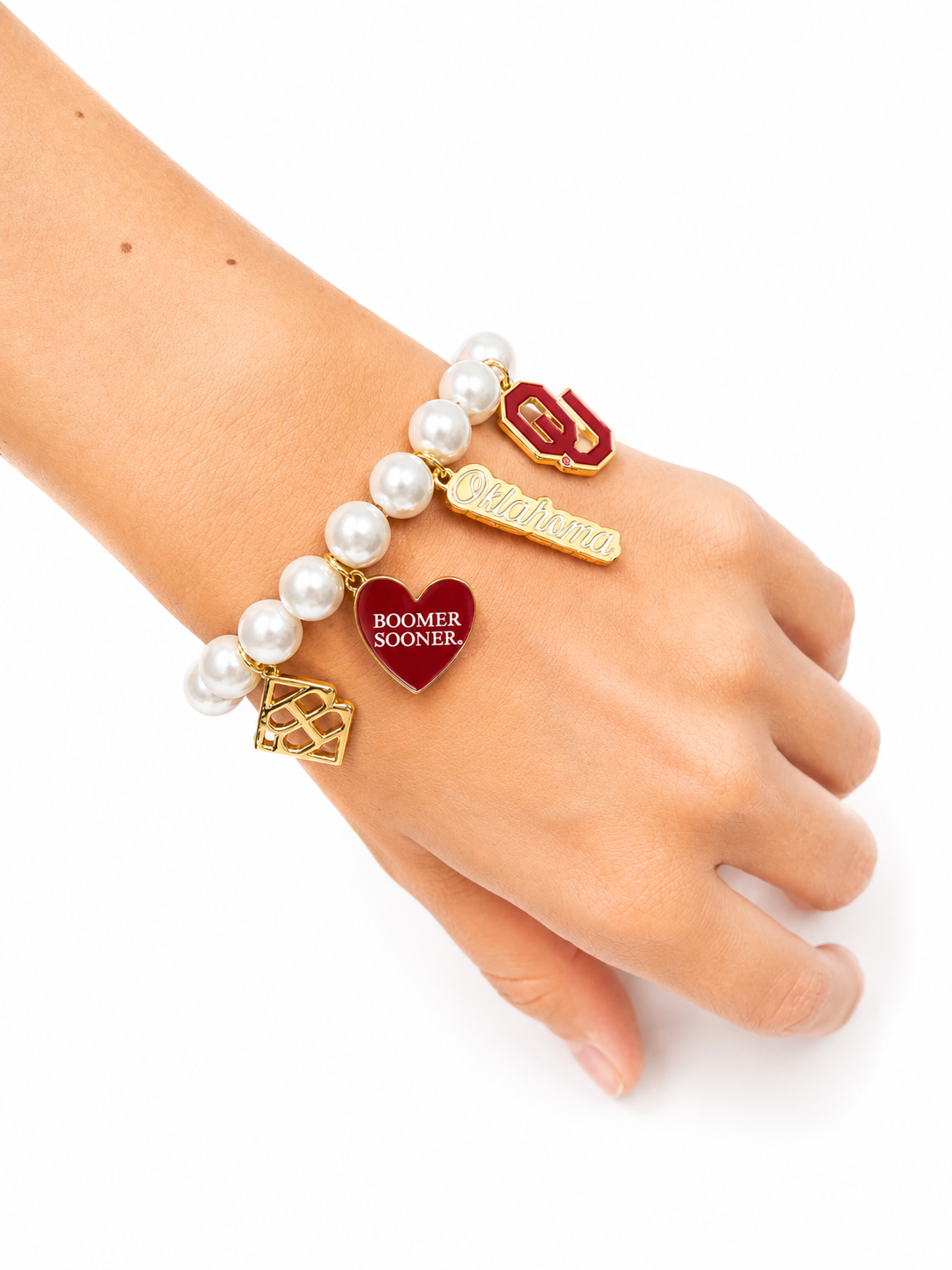 Oklahoma Pearl Charm Bracelet