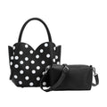 Tulip Bag Black Vegan Polka Dot