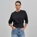 Tapered Dolman 3/4 Sleeve Top