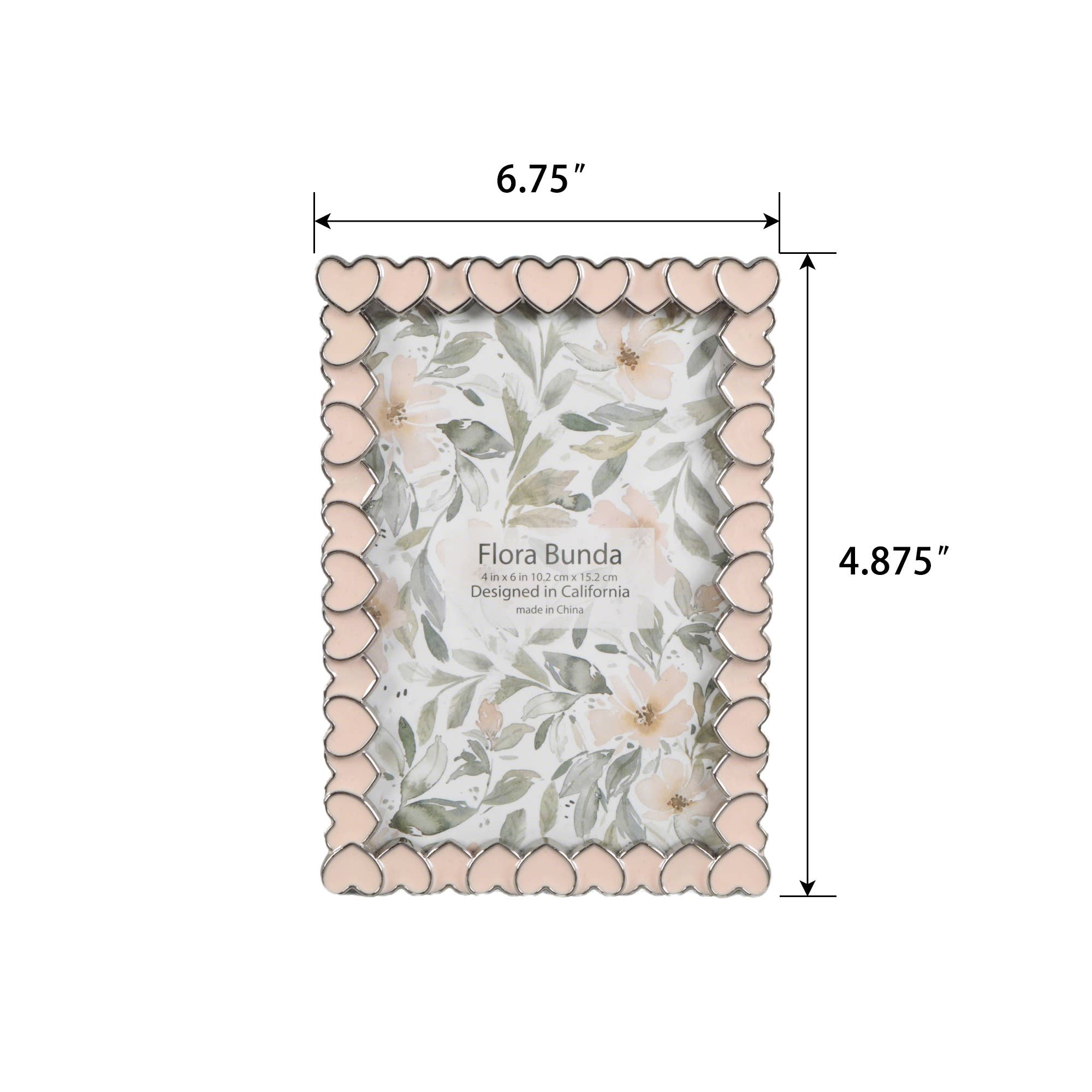 4x6 Heart Zinc Alloy Frame