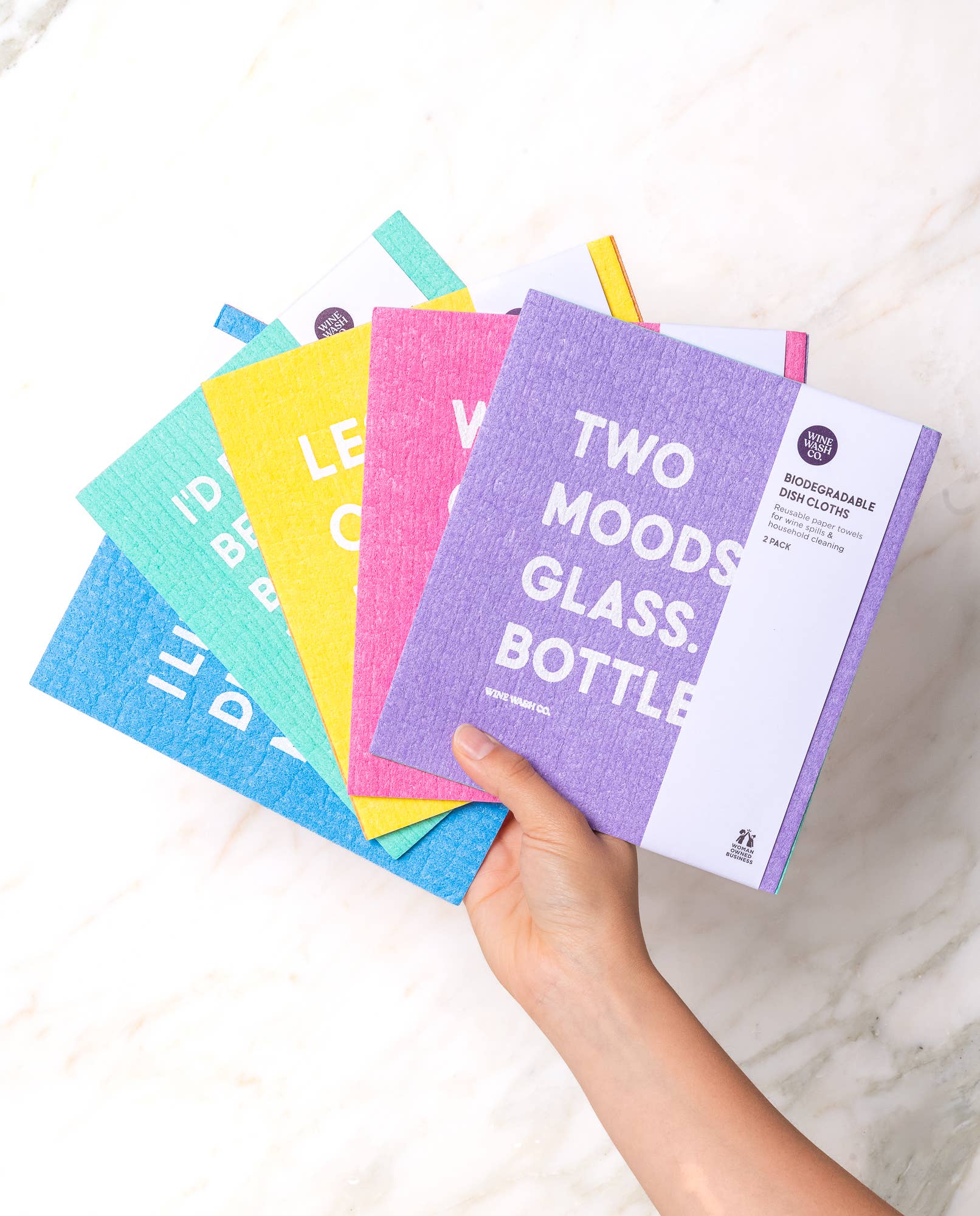 Wine-Themed Biodegradable Dish Cloths