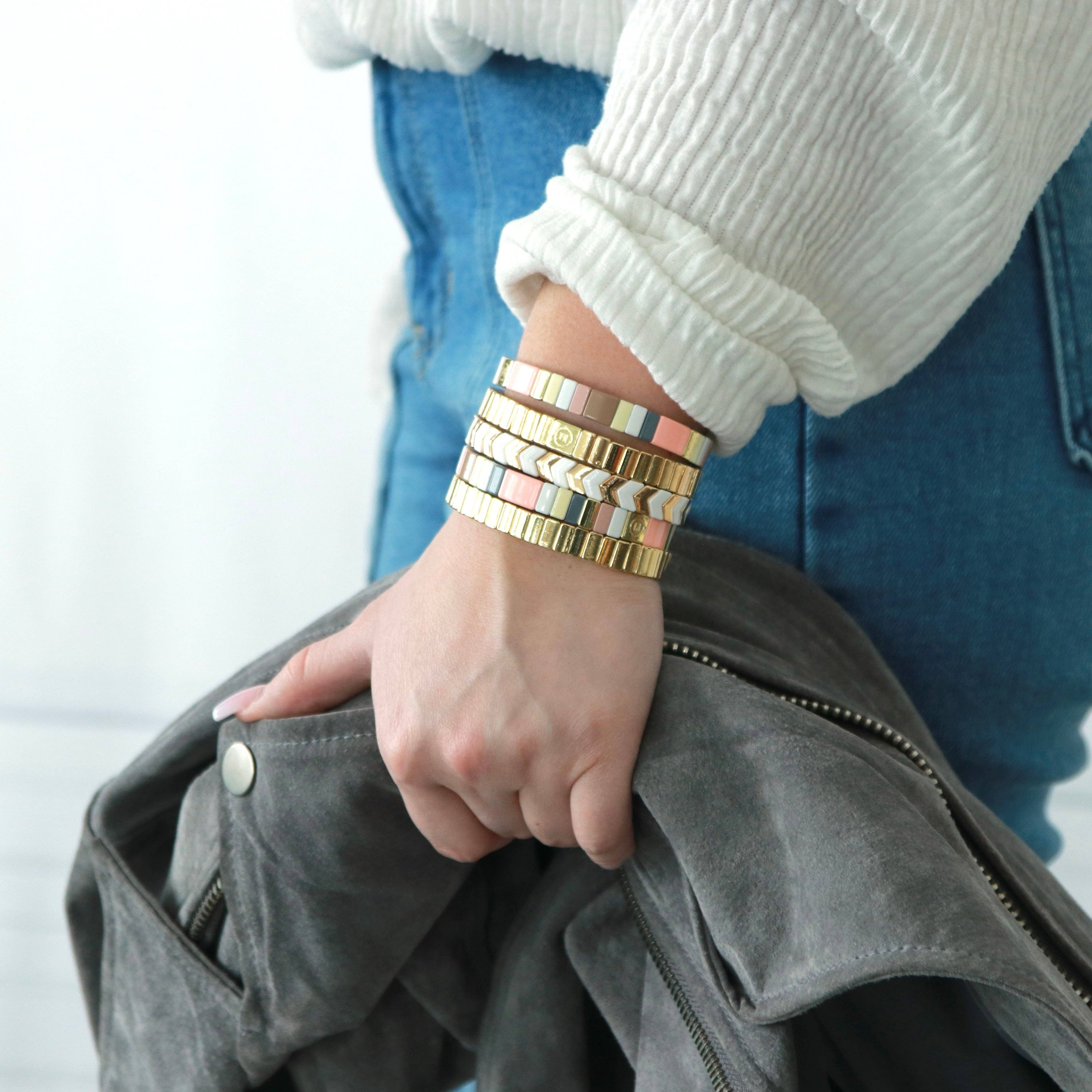 Peachy Keen Tile Bracelet