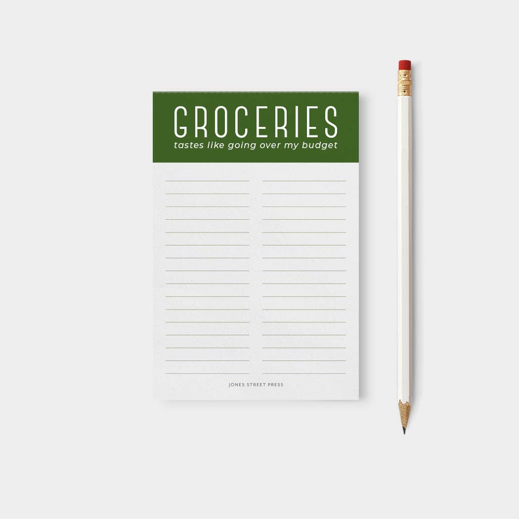 Funny Grocery List Notepad - Relatable Budget Humor List