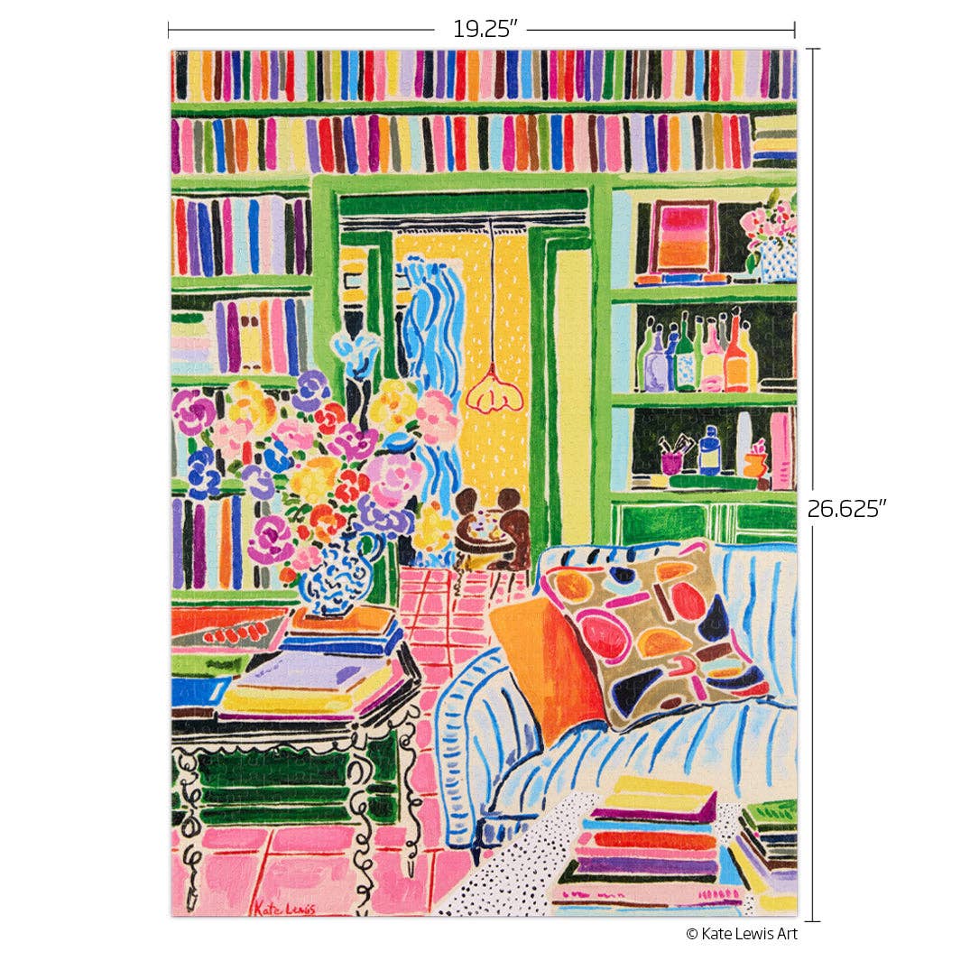 Books & Bouquets 1000 Piece Puzzle, Gift for Her