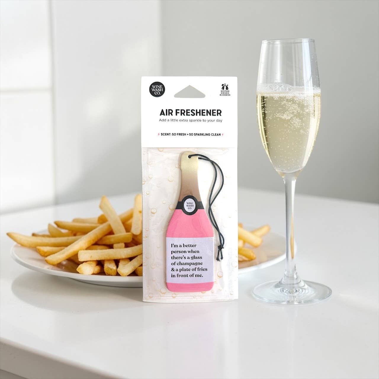 Champagne Air Freshener - Pink Champagne & Fries