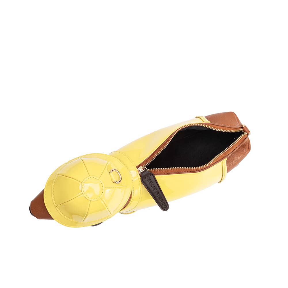 Rain Dog Yellow Vegan Leather Crossbody Bag