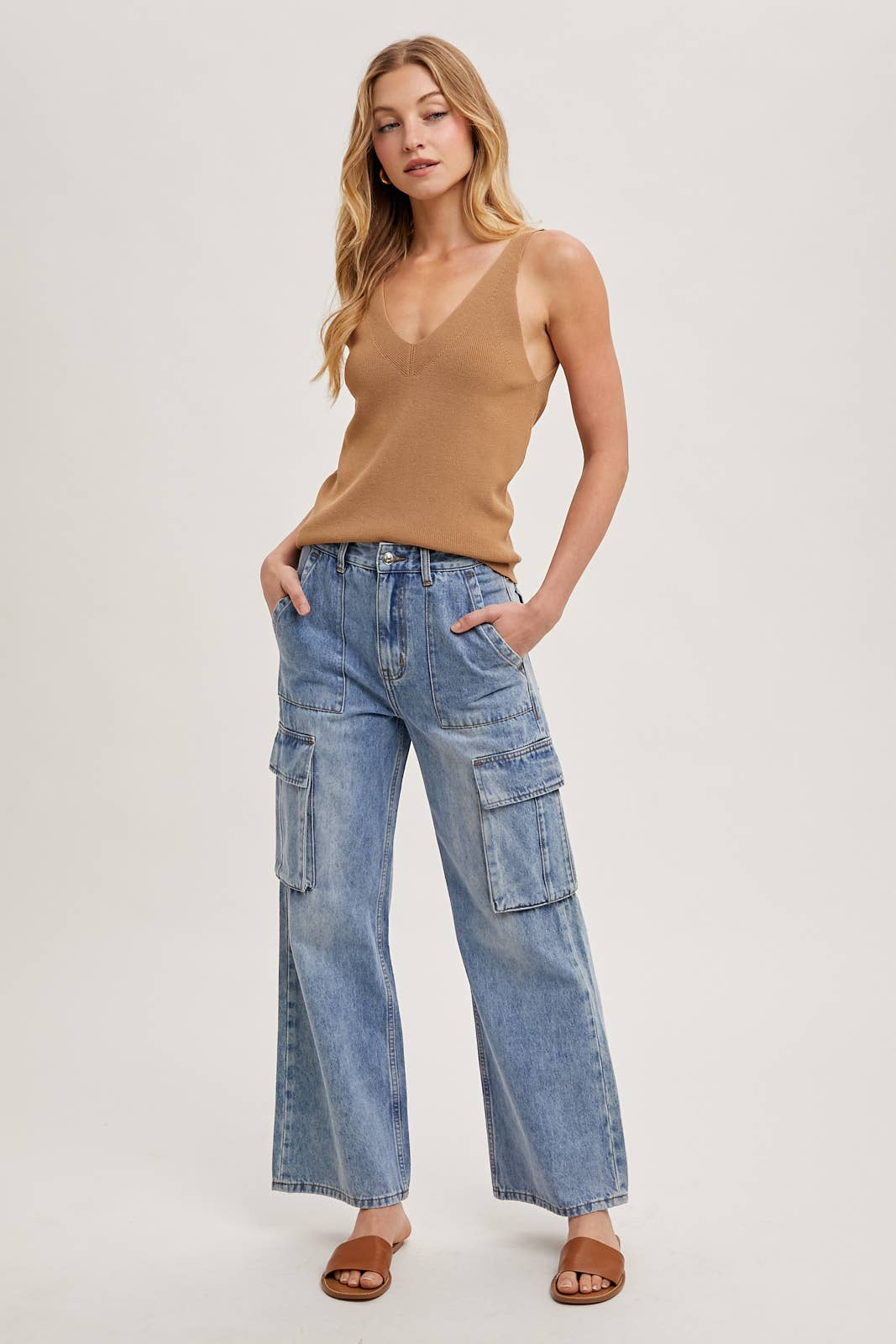 V Neck Essential Knit Tank