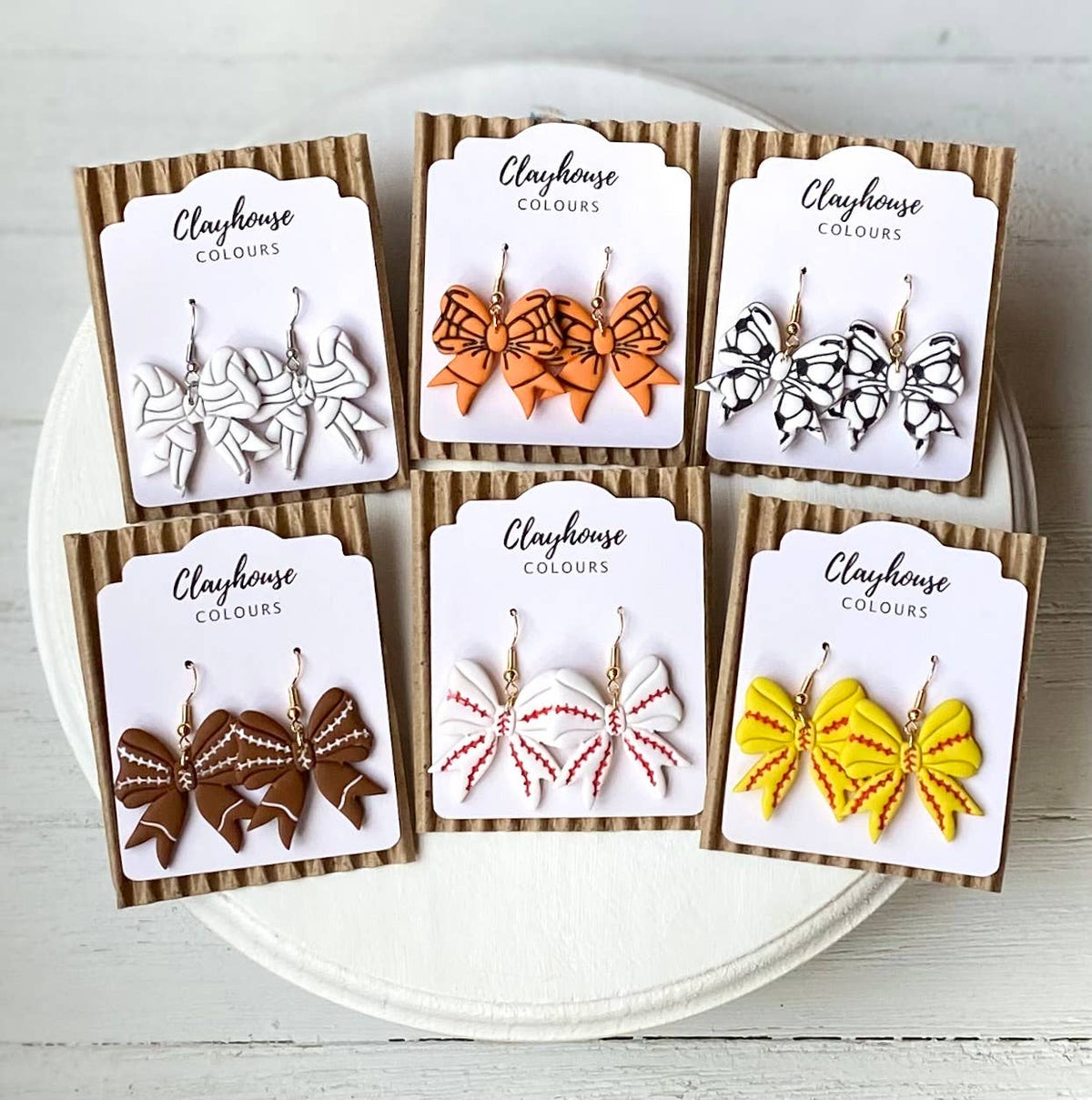 Sports Bow Earrings