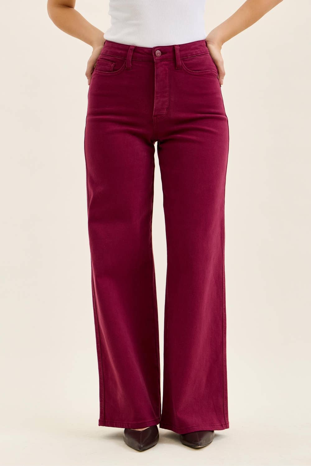 HW Tummy Control LUX Retro Wide w/ Wave Pkts - Boysenberry