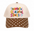 Thankful Grateful Stressed Embroidered Hat With Decorative Bill